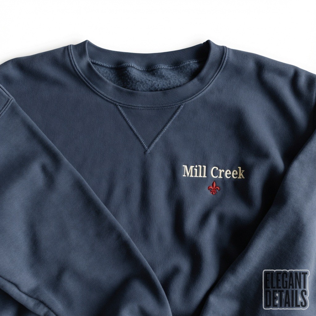 Embroidered Mill Creek Crewneck Sweatshirt 2