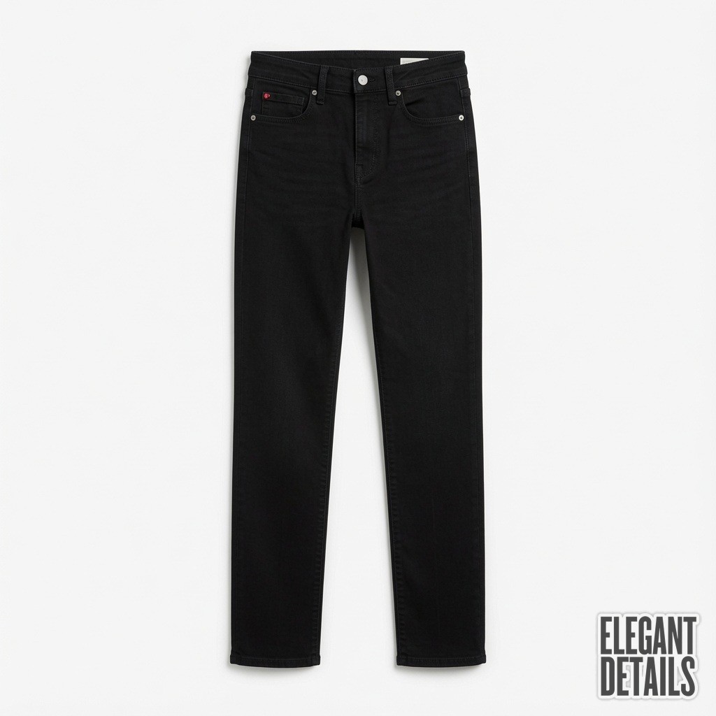 High-Rise Stretch Straight Jeans 3