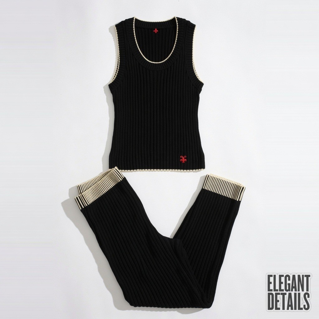 Ribbed Matching Lounge Set 3