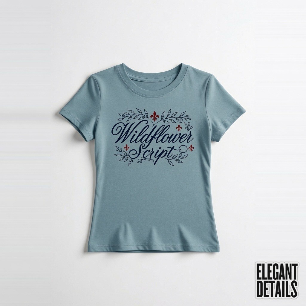 Script Wildflower Graphic Tee 3