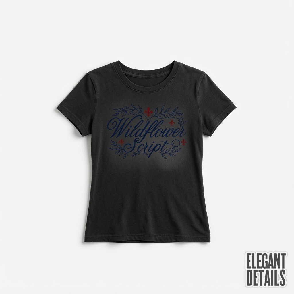 Script Wildflower Graphic Tee 2