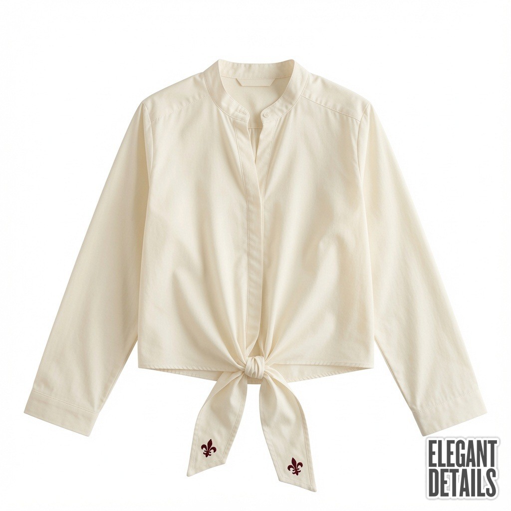 Wildwood Tie-Front Poplin Top 3