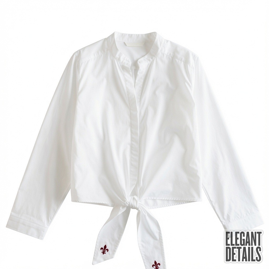 Wildwood Tie-Front Poplin Top